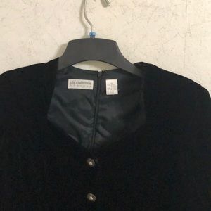 Black velvet cocktail dress